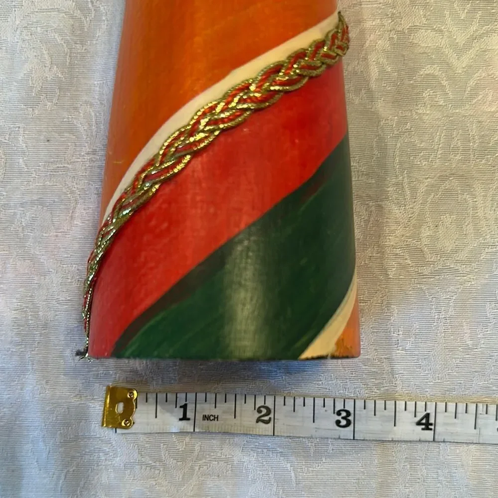African Figurine Handcrafted Colorful Wooden African Figurine
